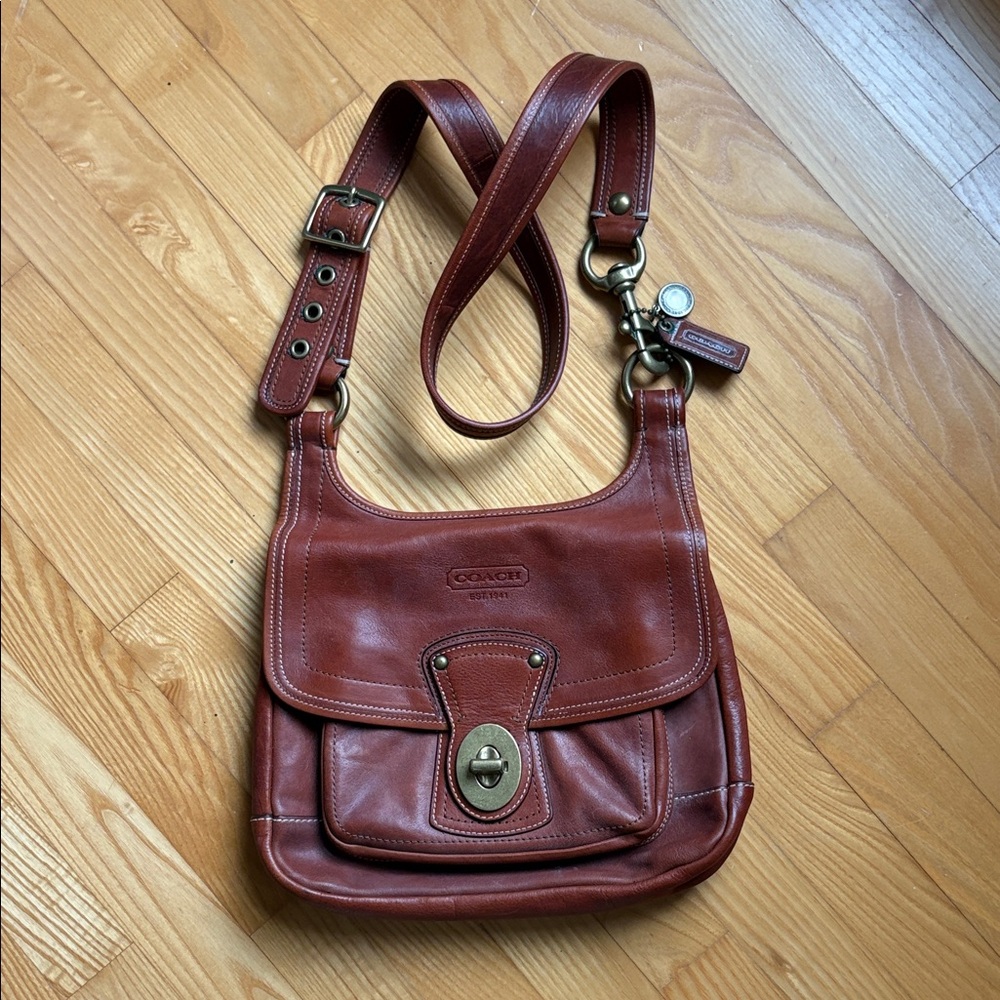 Coach Tan Leather Crossbody Bag